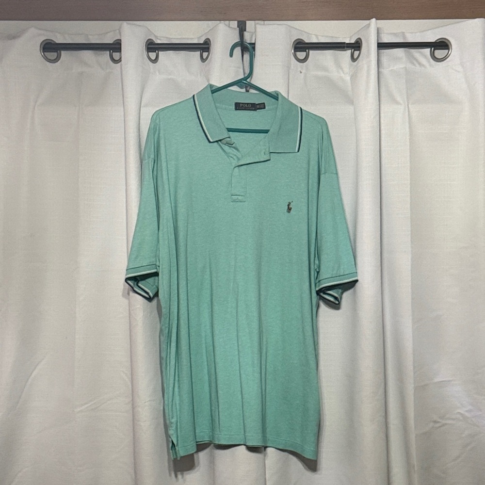 Polo by Ralph Lauren Men's Light Green Polo Shirt